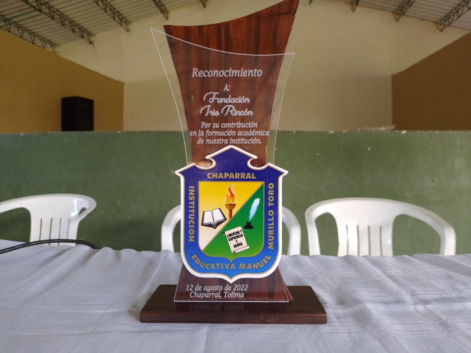 Reconocimiento a la Fundación Iris Rincón por su labor educativa